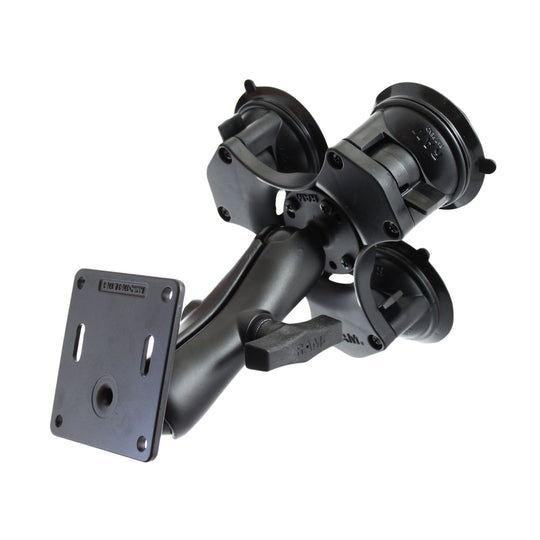 RAM® Twist-Lock™ Triple Suction Cup Mount with 75x75mm VESA Plate