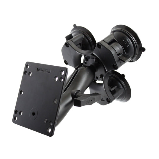 RAM® Twist-Lock™ Triple Suction Mount with 100x100mm VESA Plate - Medium